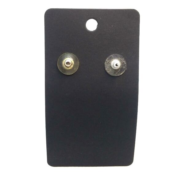 Vintage Disco Ball Earrings Pierced Stud Sparkle Crystal Clear Rhinestone Dangle - Picture 3 of 10